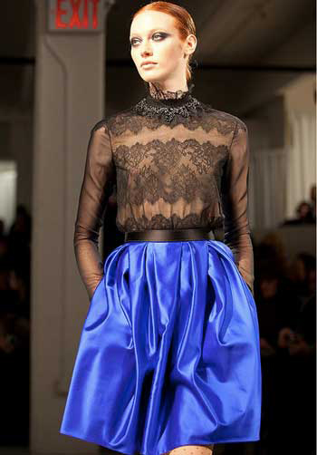 jason-wu-fall-2011-black-lace-shirt-and-blue-skirt