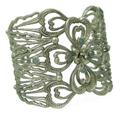 virgins-saints-and-angels-silver-plated-peacock-cuff