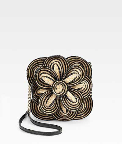 Jessica Simpson Boho Style Black Bag Soft Leather Look Beaded Beautiful!