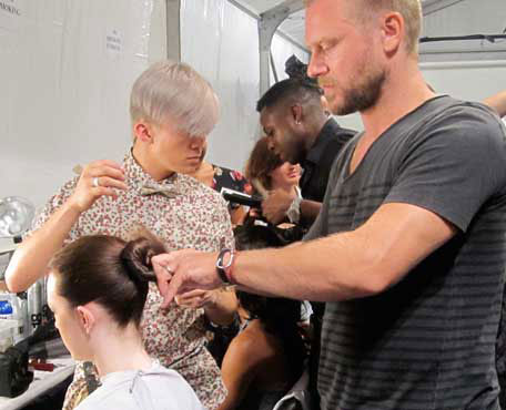 cutler-stylist-backstage-at-bibhu-mohapatra-ss12