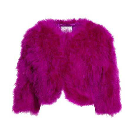 reiss-magenta-feather-bolero-jacket