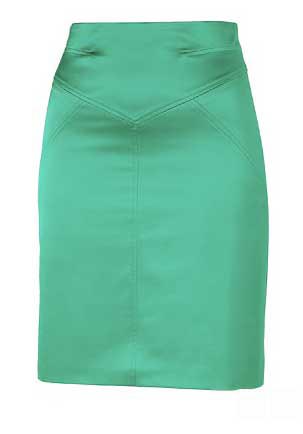 hugo-medium-green-shiny-skirt