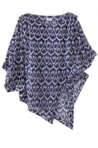 Rachel Roy for HSN Asymmetric Print Oversized Top