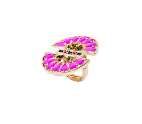 Rachel Roy HSN Capsule Collection Enamel & Crystal Cocktail Ring