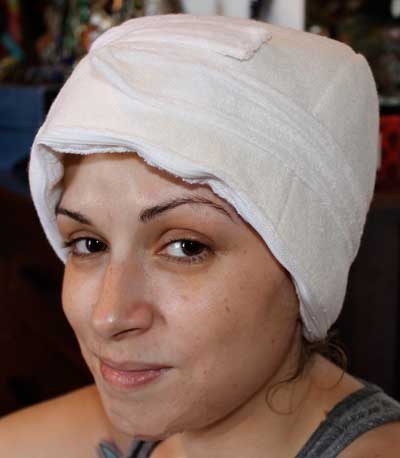 Celia San Miguel Wearing HairTherapyWrap
