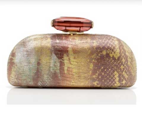 Judith Leiber gold Embellished Bow Deco Clutch Bag