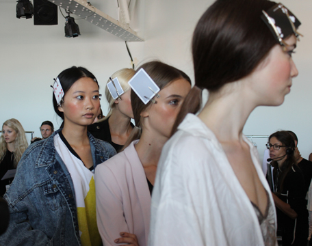 models-backstage-at-tess-giberson-spring-2014