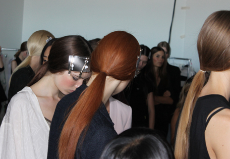 models-backstage-at-tess-giberson-ss14-for-rehearsal