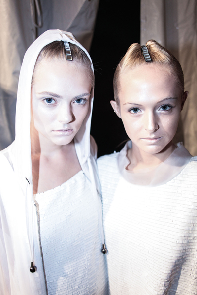 models-with-finished-hair-and-makeup-backstage-at-czar-by-cesar-galindo-ss14