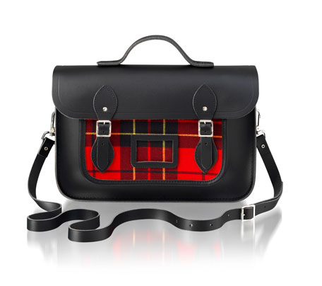 cambridge-satchel-co-14-inch-Black-Satchel-with-Red-Tartan-Front-Pocket