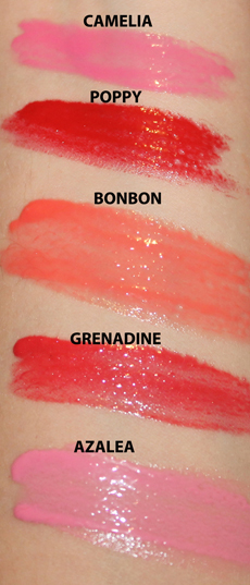 laura-mercier-mini-lip-glace-bold-brights-set-swatches