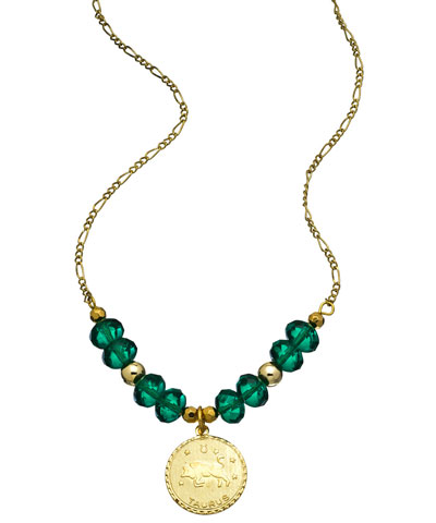 Bee-Charming-emerald-bead-taurus-charm-necklace-maxandchloe