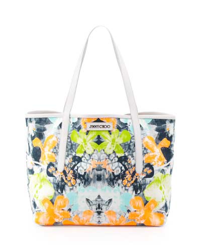 jimmy-choo-sara-medium-orchid-print-tote-bag