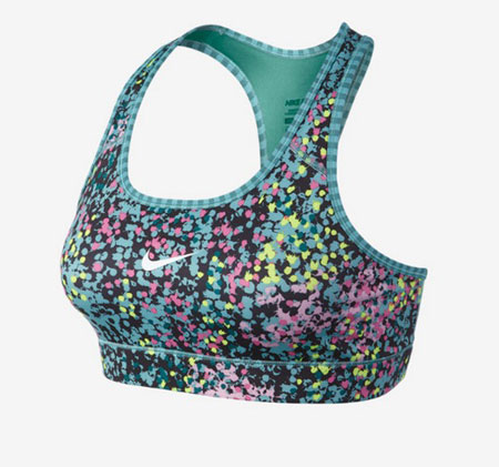 nike patterned sports bra