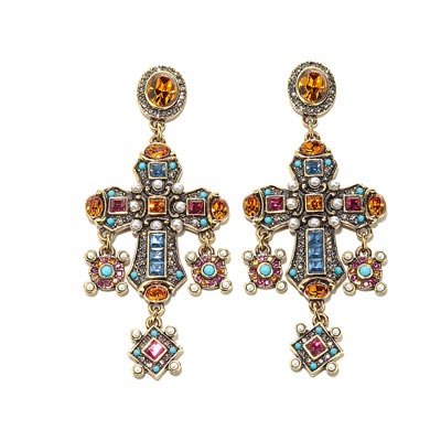 Heidi-Daus-Renaissance-Cross-Earrings