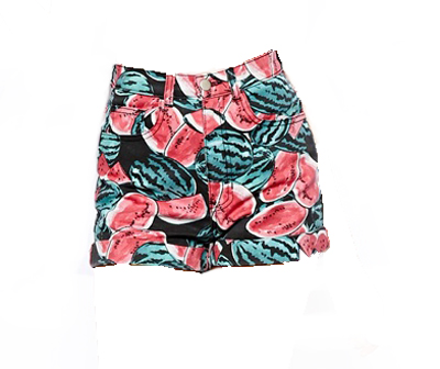 american-apparel-watermelon-print-denim-shorts