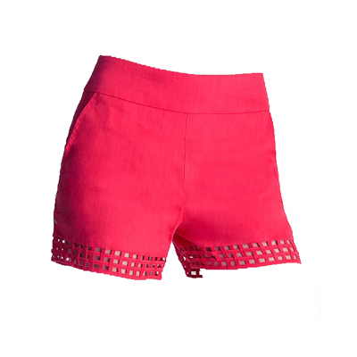 bebe-cage-trouser-shorts