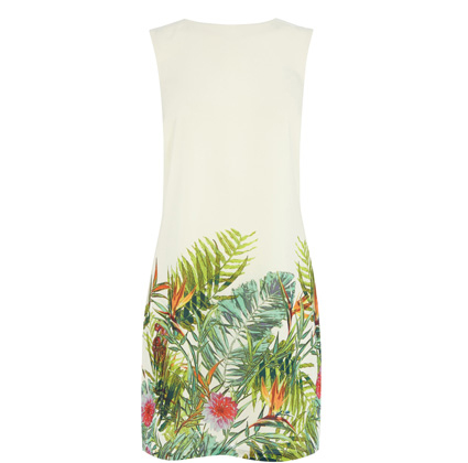 warehouse-palm-print-shift-dress