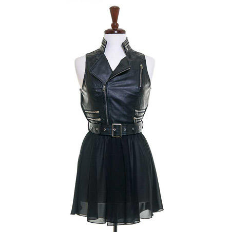 double-zero-leather-vest-belted-dress