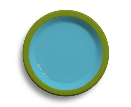 French-Bull-for-Cheeky-Turquoise-and-Green-paper-plate