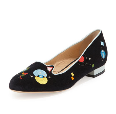 charlotte-olympia-abstract-kitty-velvet-flat