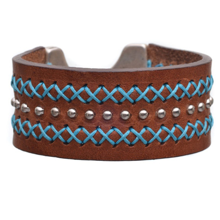 streets-ahead-brown-leather-cuff-with-turquoise-stitching