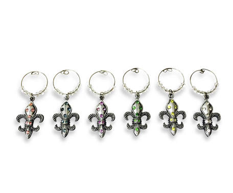 fleur-de-lis-wine-charms