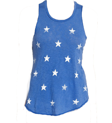 sundry-ringer-star-print-racerback-tee