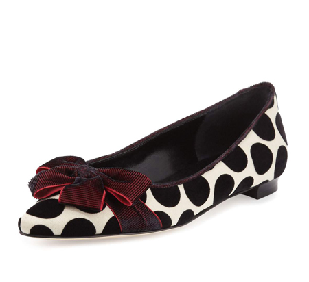 manolo-blahnik-gorina-polka-dot-velvet-flat