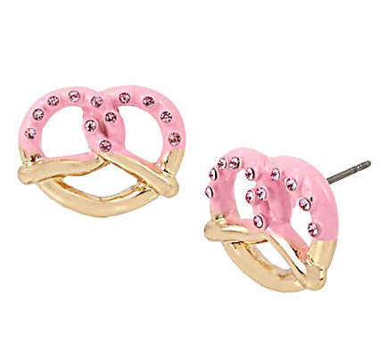 betsey-johnson-sweet-shop-pretzel-stud-earrings