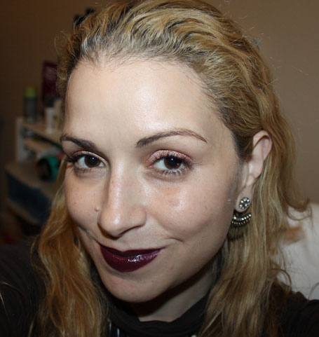 celia-wearing-nars-velvet-lip-glide-in-toy