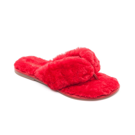 bernardo-miami-shearling-slipper-red