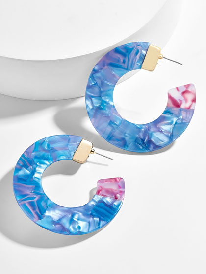 TETIER BIJOUX Iridescent Plastic Earrings