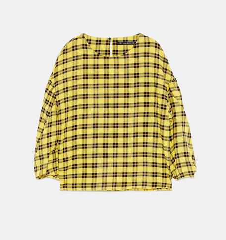 zara-yellow-plaid-blouse