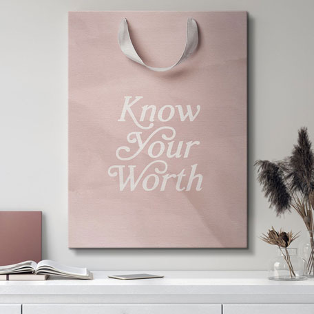 ikonick-women-know-your-worth-canvas-wall-art